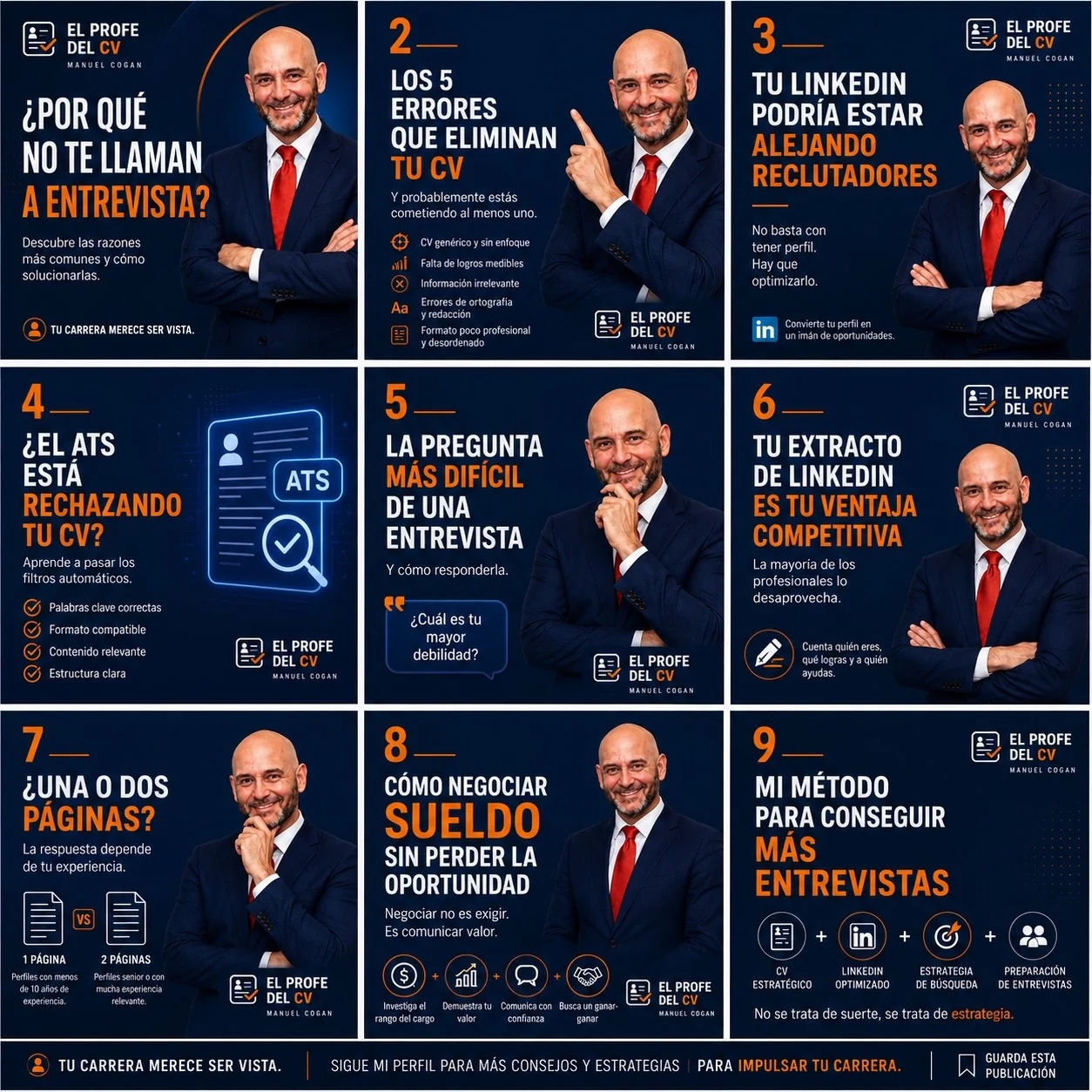 Carrusel de contenidos de El Profe del CV
